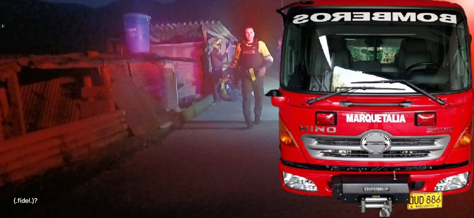 Motociclista accidentado en Marquetalia